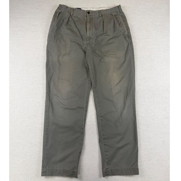 Polo Ralph Lauren Other - Polo Ralph Lauren Andrew Pant Mens 34x31 Olive Gray Pleated Cotton Chino Trouser